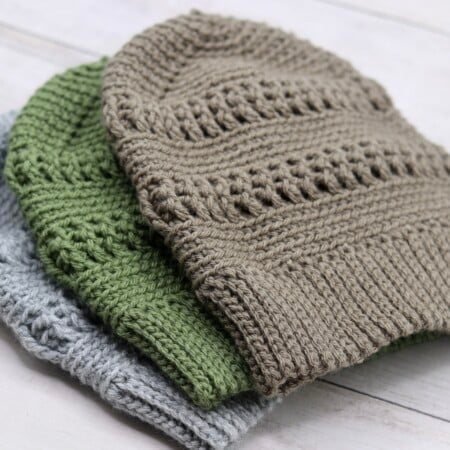 Stacked Beanies: Three Textures to Try