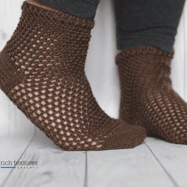 Mesh Slipper Socks Crochet Pattern