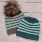 Striped Pom-Pom Beanie Crochet Pattern