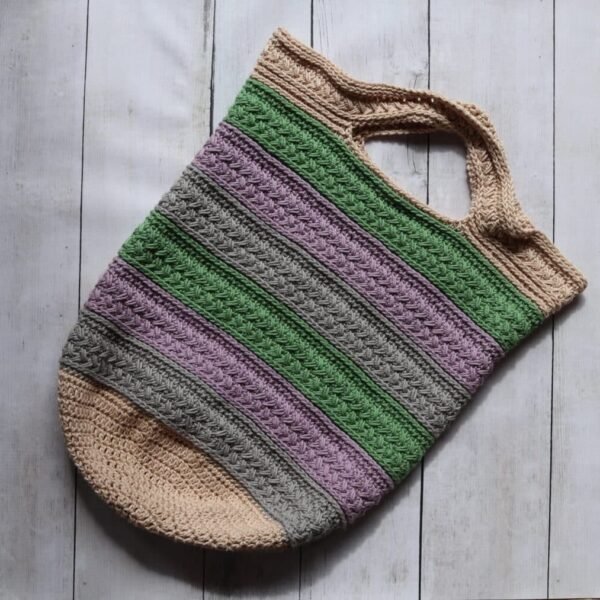 Striped Market Bag Crochet Pattern