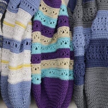 Striped Lap Blanket Crochet Pattern